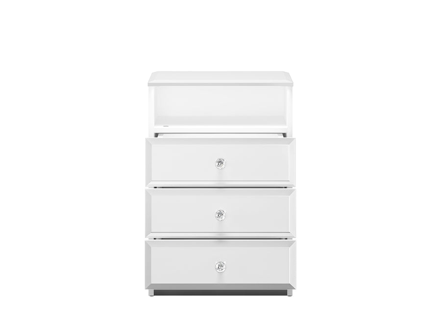 Nachttisch – GLAMOUR – Moderner Beistelltisch mit Hochglanz-Front