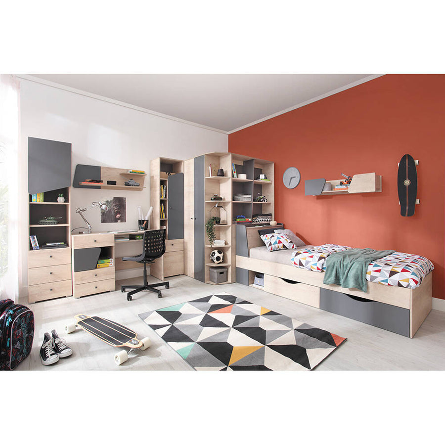 Bett – DELTA System – 90–120 x200 cm – Stauraum mit Schubkästen Ohne Matratze