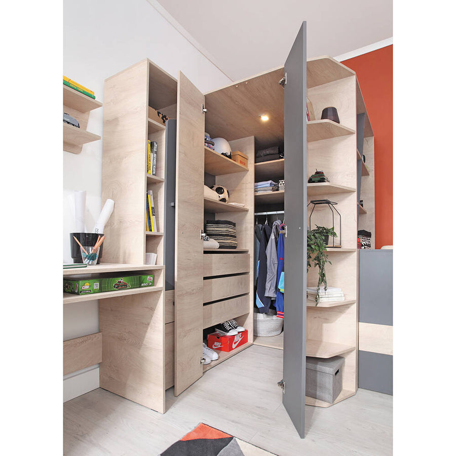 Kleiderschrank – DELTA System 1 – modernes Stauraumwunder
