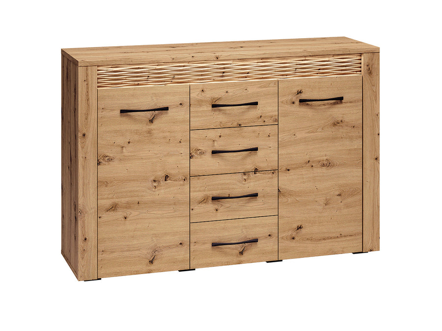 Kommode – ARTIS 07 – Breite Schubladenkommode mit Holzstruktur-Design