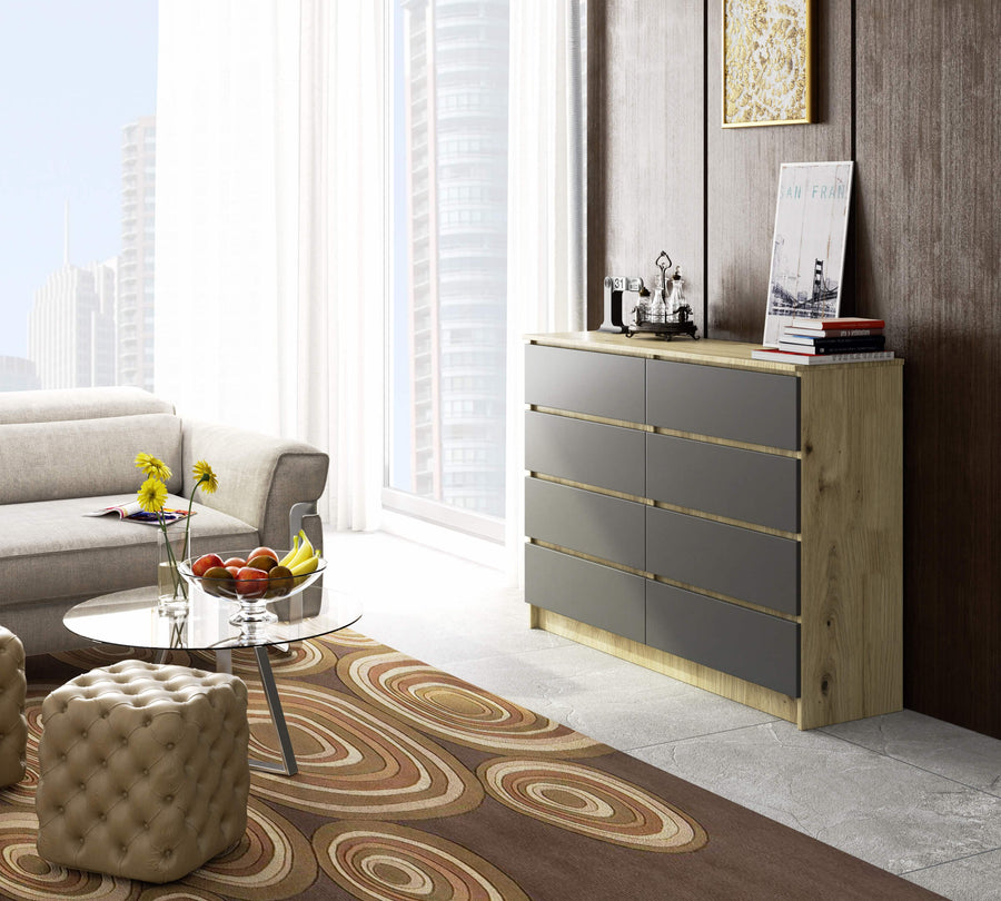 Kommode – CLP – Funktionales Design mit 8 Schubladen