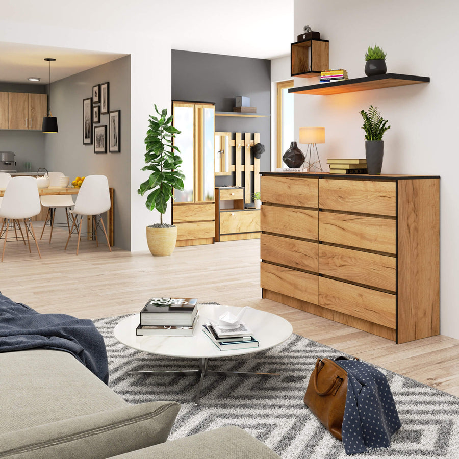 Kommode – CLP – Funktionales Design mit 8 Schubladen