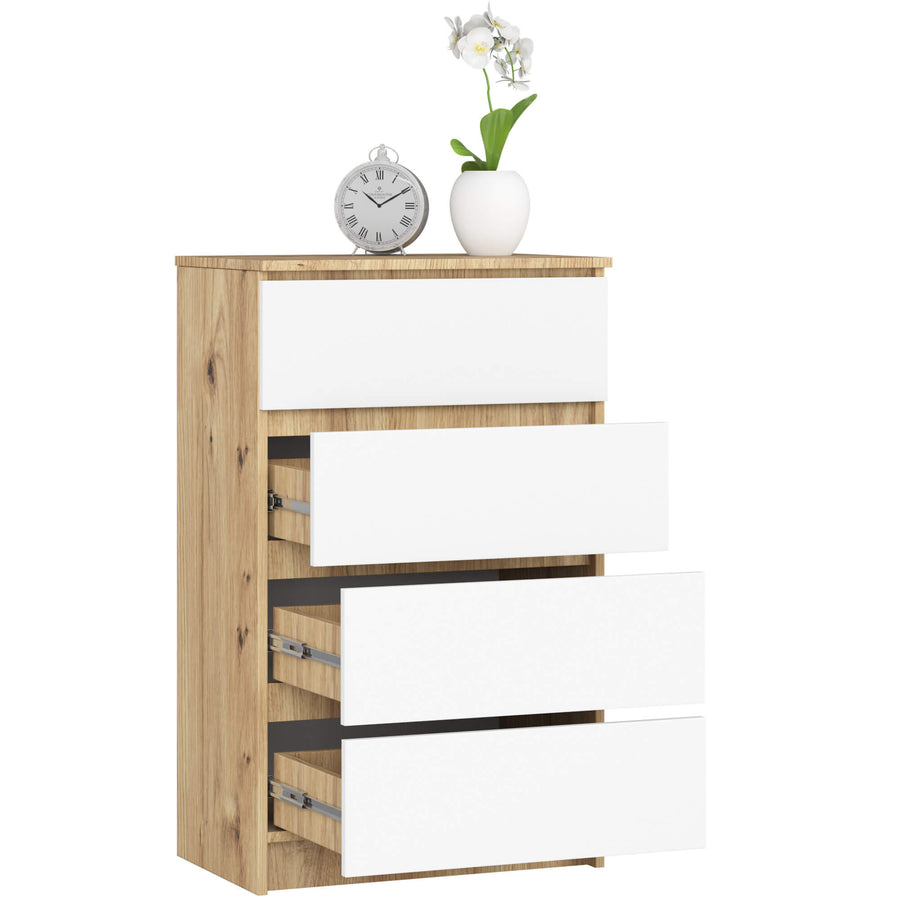 Kommode – Zeitlose Eleganz mit 4 geräumigen Schubladen