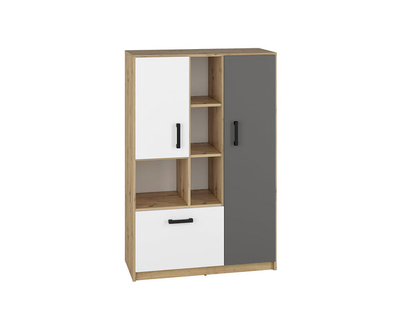 FINI 05 Aktenschrank – 92 cm – Moderner Mehrzweckschrank mit Holzoptik