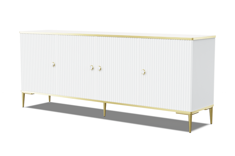 Kommode – PETRA – 182 cm Elegante Anrichte mit Fräsung und Stauraum