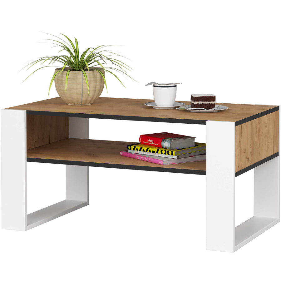 Couchtisch – DOMI – Eleganter Wohnzimmertisch mit Stauraum