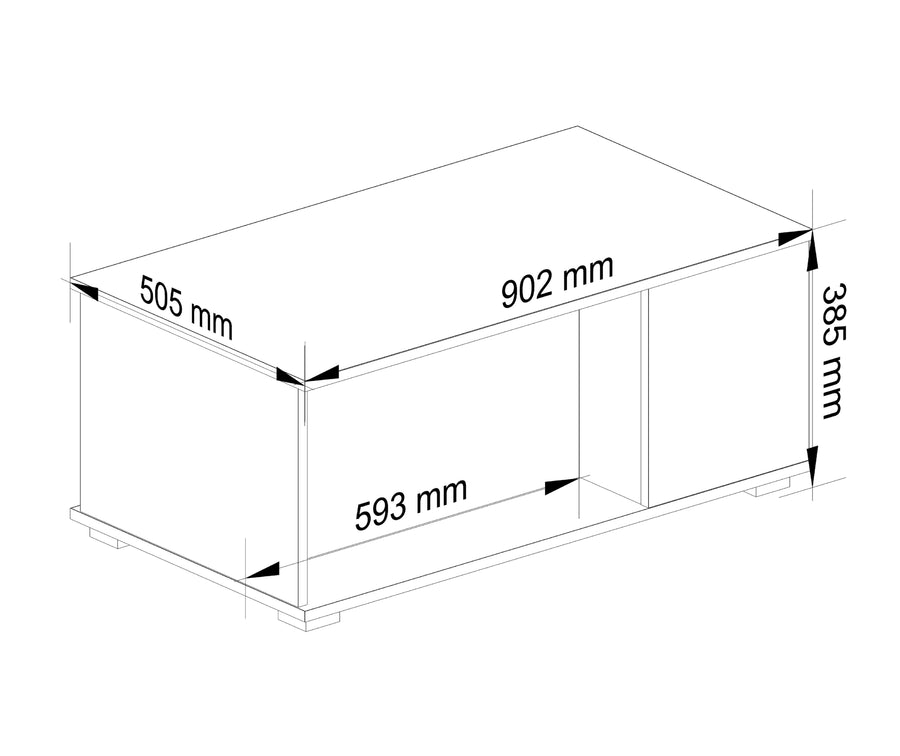 Couchtisch – JULIET – Moderner Wohnzimmertisch mit funktionalem Design