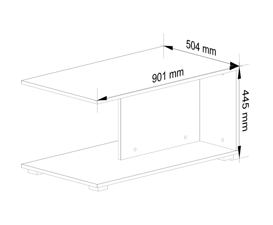 Couchtisch – MARGO – Moderner Wohnzimmertisch mit klarer Form
