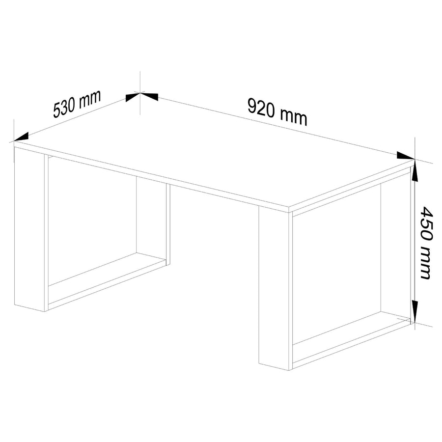 Couchtisch – NOX – Minimalistischer Wohnzimmertisch im modernen Industrial Design
