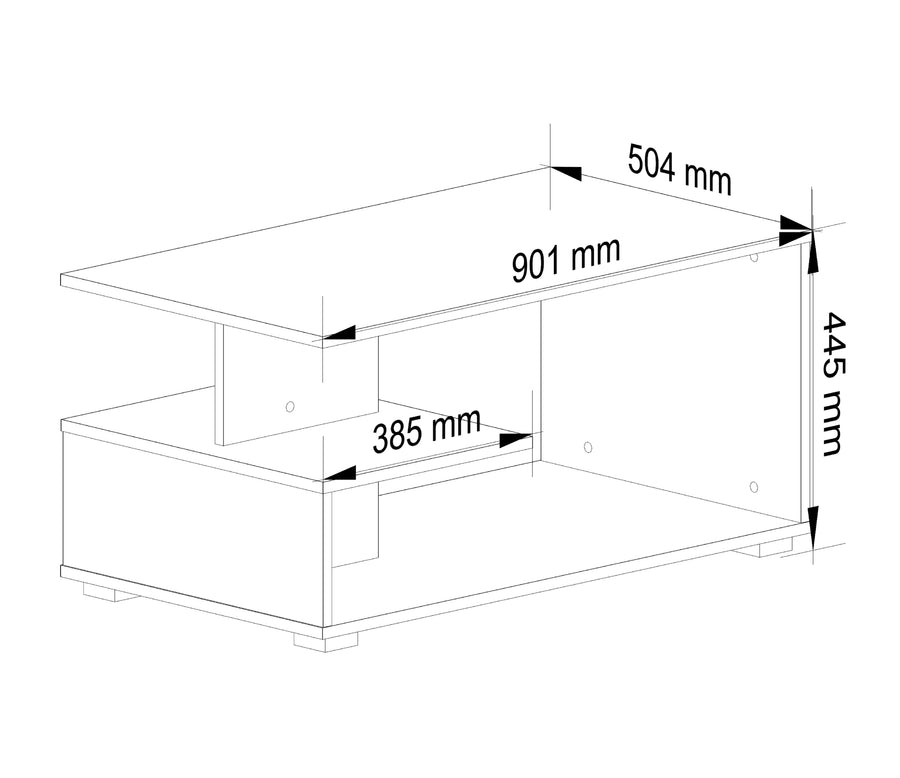 Couchtisch – PIN – Moderner Beistelltisch mit klarer Form