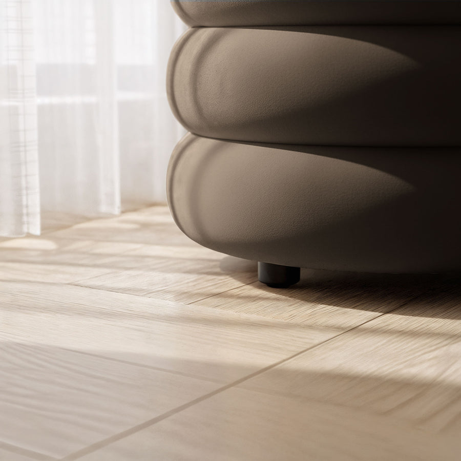 Sitzhocker – PUFFO – Elegante Veloursbank mit praktischer Aufbewahrung