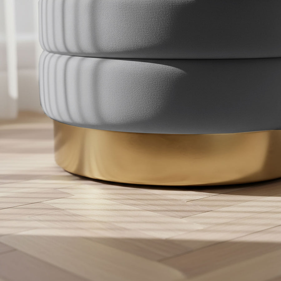 Sitzhocker – BELLA – Elegante Veloursbank im modernen Glamour Stil