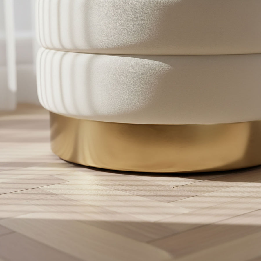 Sitzhocker – BELLA – Elegante Veloursbank im modernen Glamour Stil
