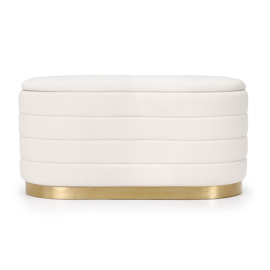 Sitzhocker – BELLA – Elegante Veloursbank im modernen Glamour Stil