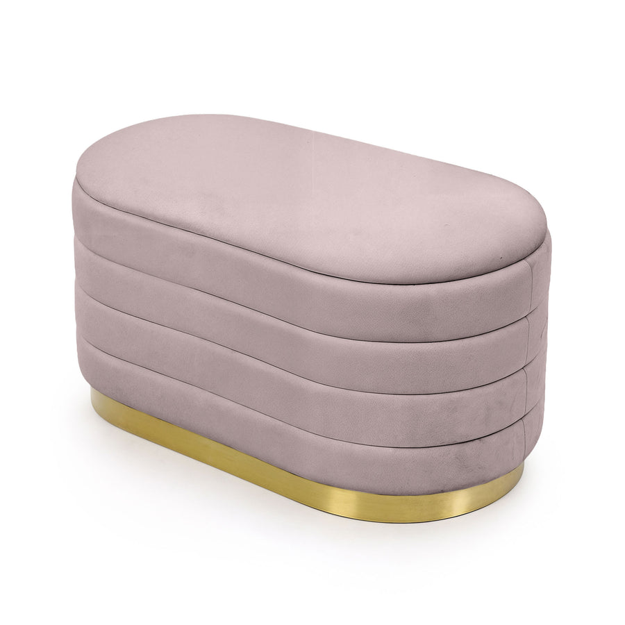 Sitzhocker – BELLA – Elegante Veloursbank im modernen Glamour Stil