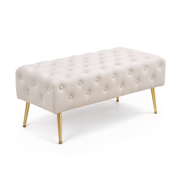 Sitzhocker – MONACO – Elegante Veloursbank im luxuriösen Glamour Stil