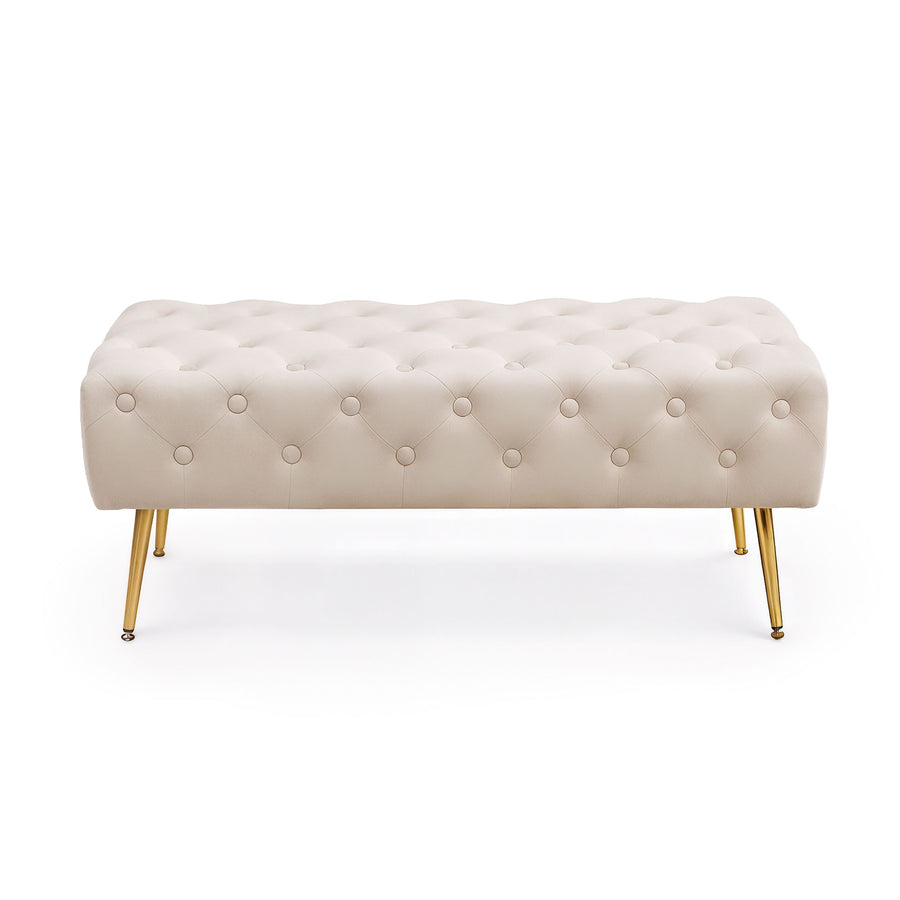Sitzhocker – MONACO – Elegante Veloursbank im luxuriösen Glamour Stil