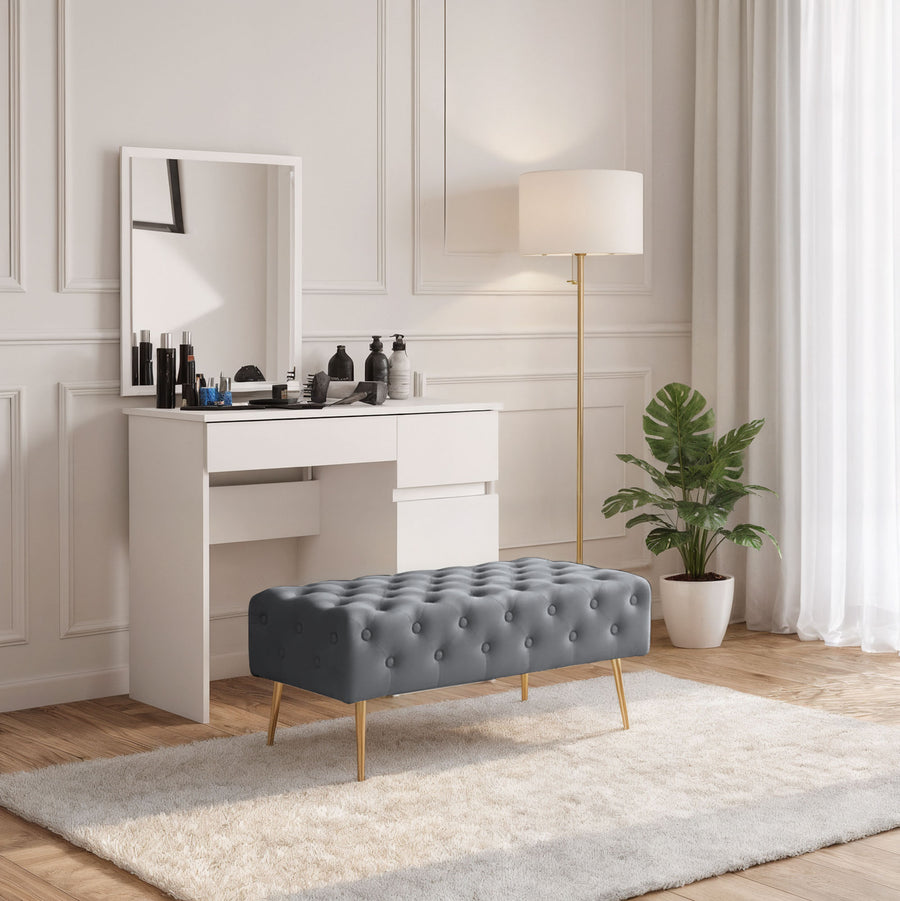 Sitzhocker – MONACO – Elegante Veloursbank im luxuriösen Glamour Stil
