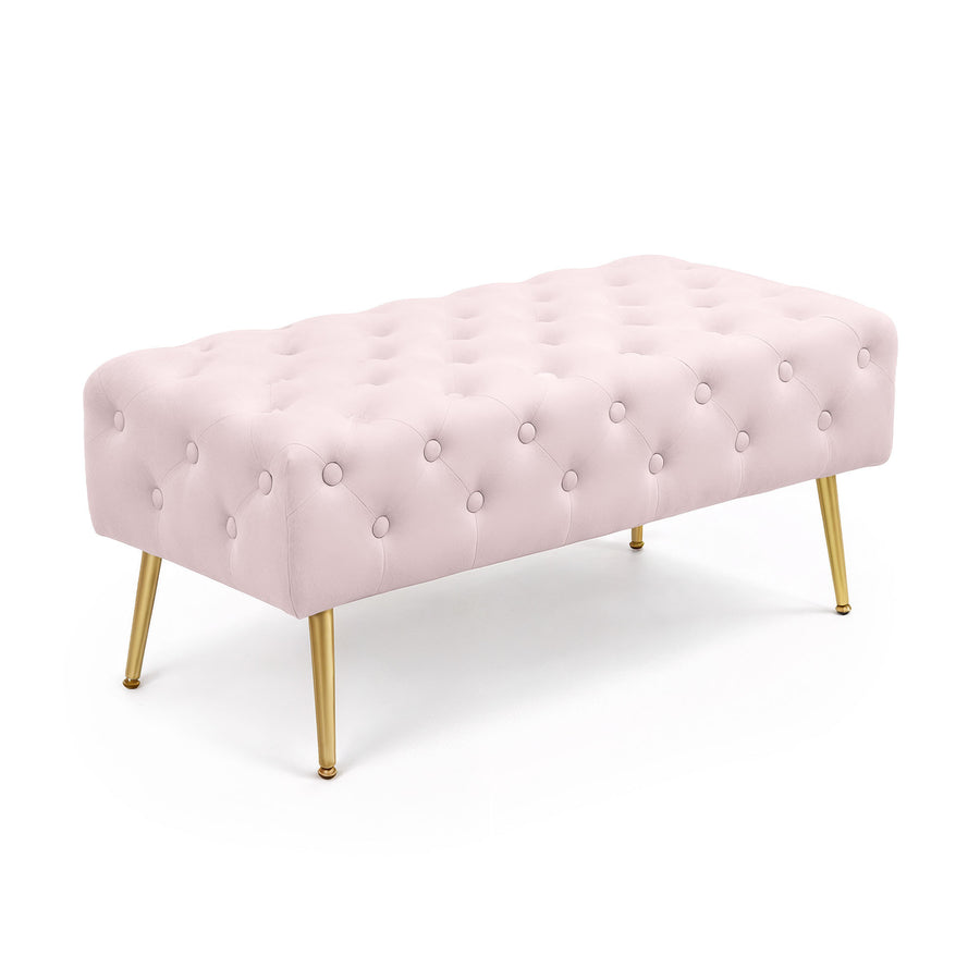 Sitzhocker – MONACO – Elegante Veloursbank im luxuriösen Glamour Stil
