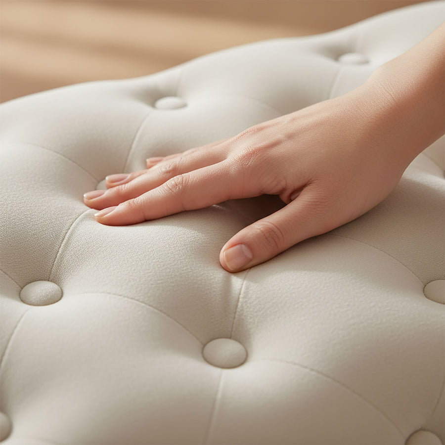 Sitzhocker – MADRID – Elegante Velourbank im Glamour Stil