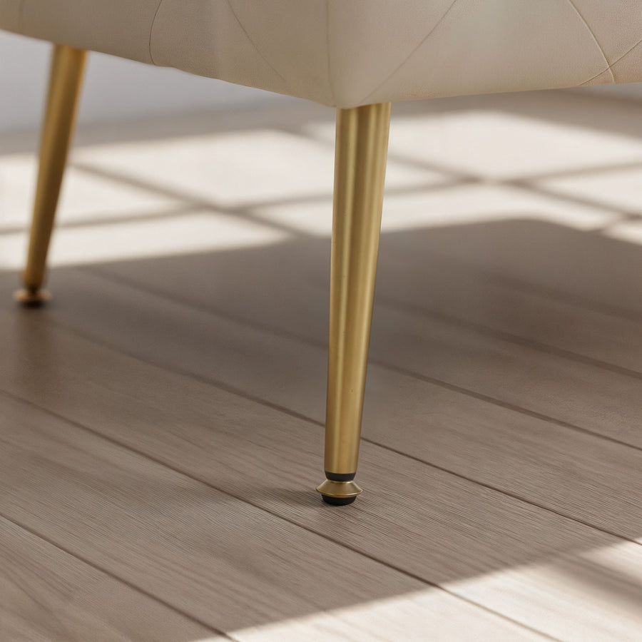 Sitzhocker – MADRID – Elegante Velourbank im Glamour Stil