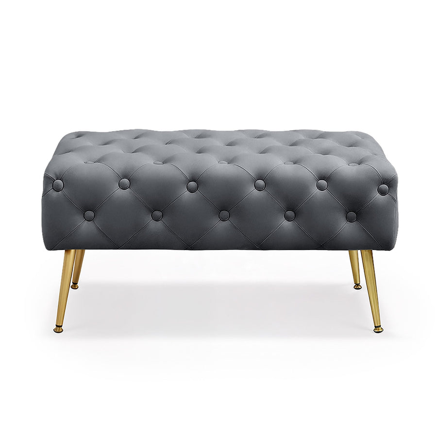 Sitzhocker – MADRID – Elegante Velourbank im Glamour Stil