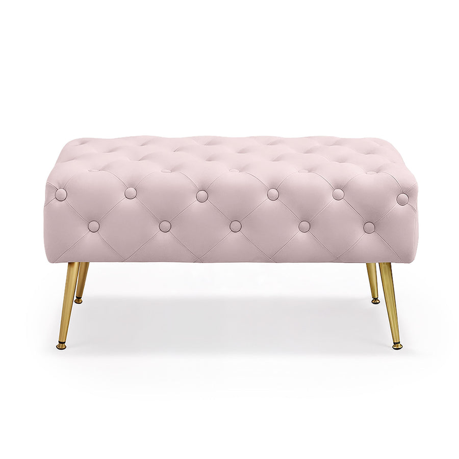 Sitzhocker – MADRID – Elegante Velourbank im Glamour Stil