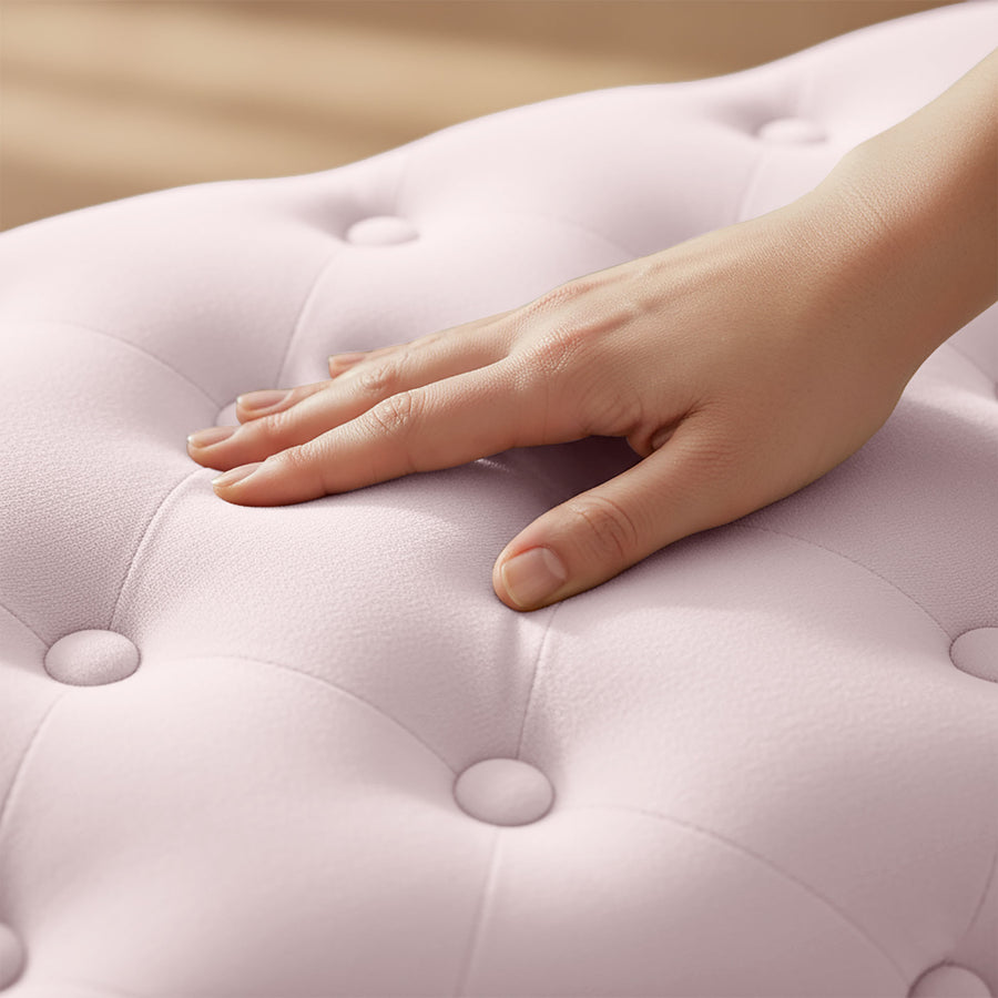 Sitzhocker – MADRID – Elegante Velourbank im Glamour Stil