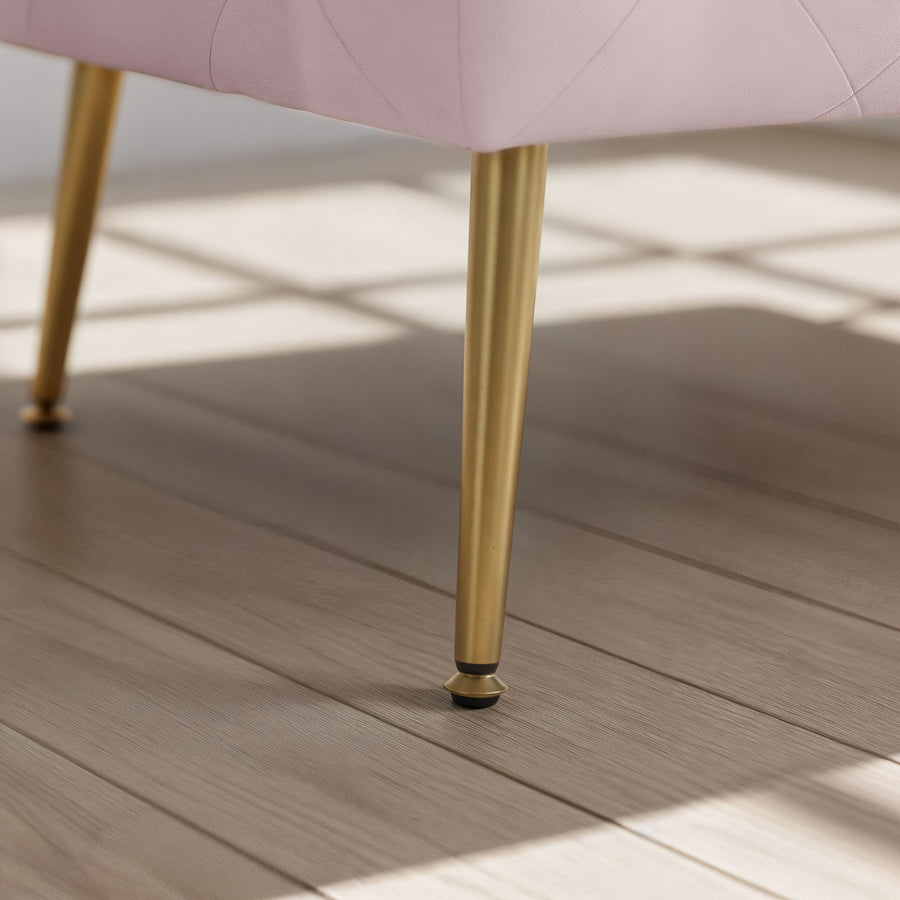 Sitzhocker – MADRID – Elegante Velourbank im Glamour Stil