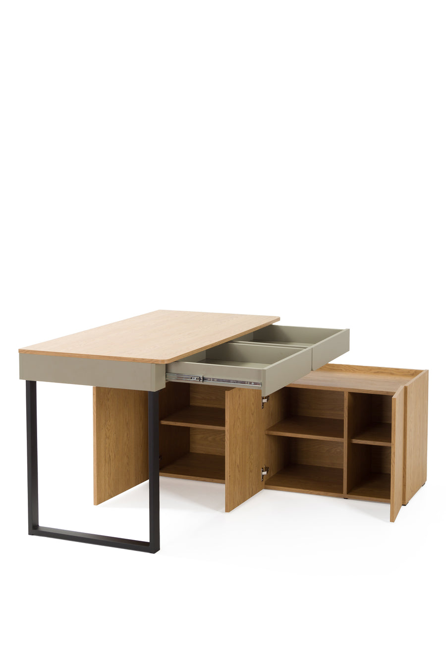 Schlafzimmer Set – LUCA System – 5 Teile, Grau – Praktisches Jugendzimmer für Kinder und Jugendliche, ohne Matratze