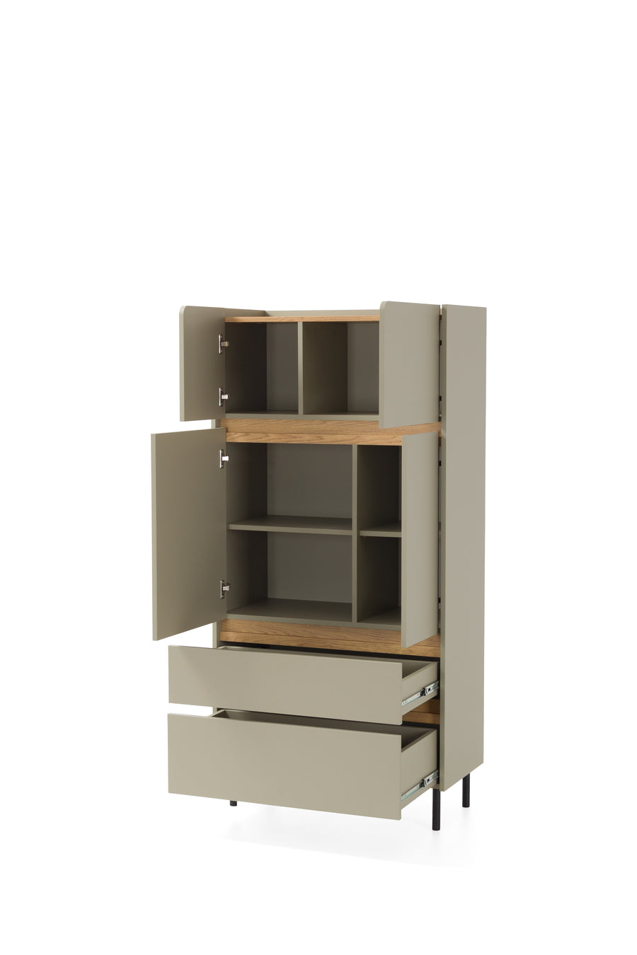 Schlafzimmer Set – LUCA System – 6 Teile, Beige – Funktionales Jugendzimmer mit modernem Design, ohne Matratze
