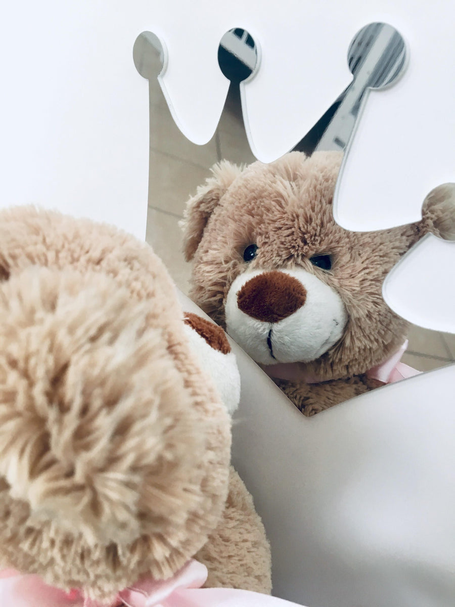 Kinderbett – BLANCA – Elegantes Babybett mit Spiegelkrone