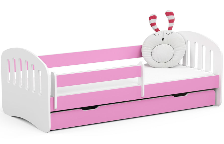 Kinderbett – PLAY – Modernes Einzelbett mit Matratze und praktischem Stauraum