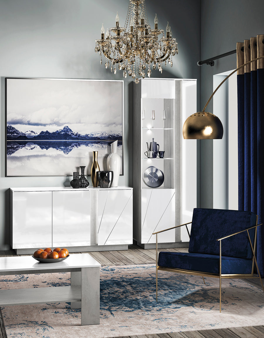 Couchtisch – LUMENS 10 – Edles Design mit stilvollem Silberakzent