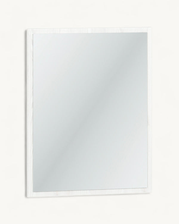 HYGA 09 Wandspiegel – 50 cm – Moderner Spiegel mit Holzrahmen in Holzoptik