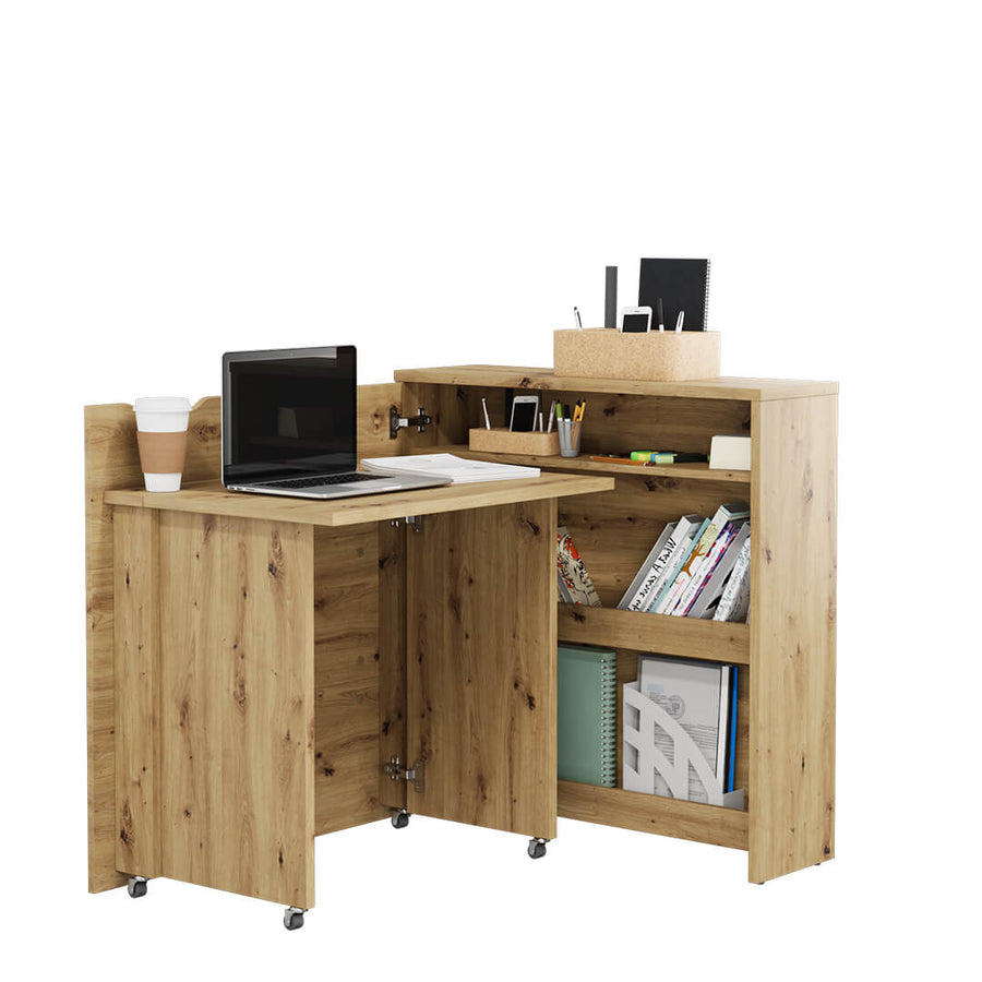 Schreibtisch – WORK CONCEPT – Klappbarer Computertisch mit Stauraum