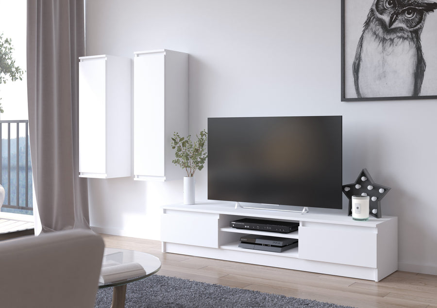 Wohnwand – CLP – Modernes Möbelset mit TV-Board und Hängeschränken, 3 Teile