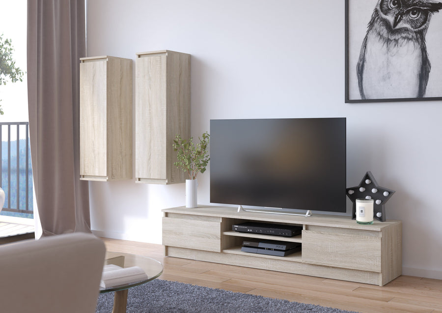 Wohnwand – CLP – Modernes Möbelset mit TV-Board und Hängeschränken, 3 Teile