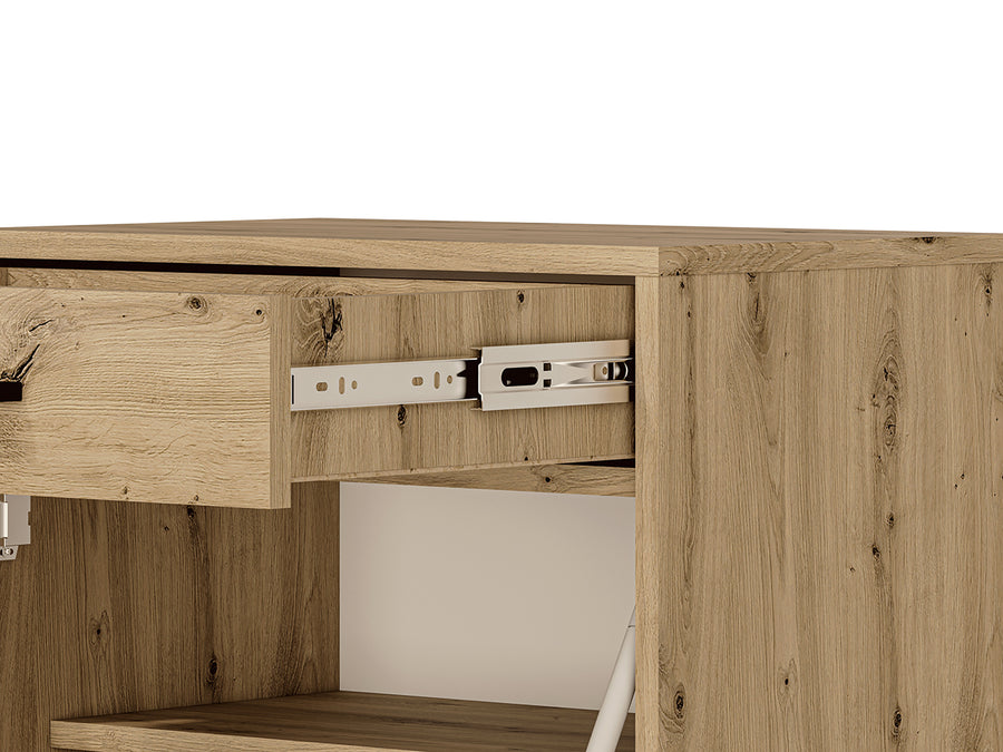 Schuhschrank – NEVIO 02 – Moderner Schuhkommode mit Vollauszug und Holzoptik