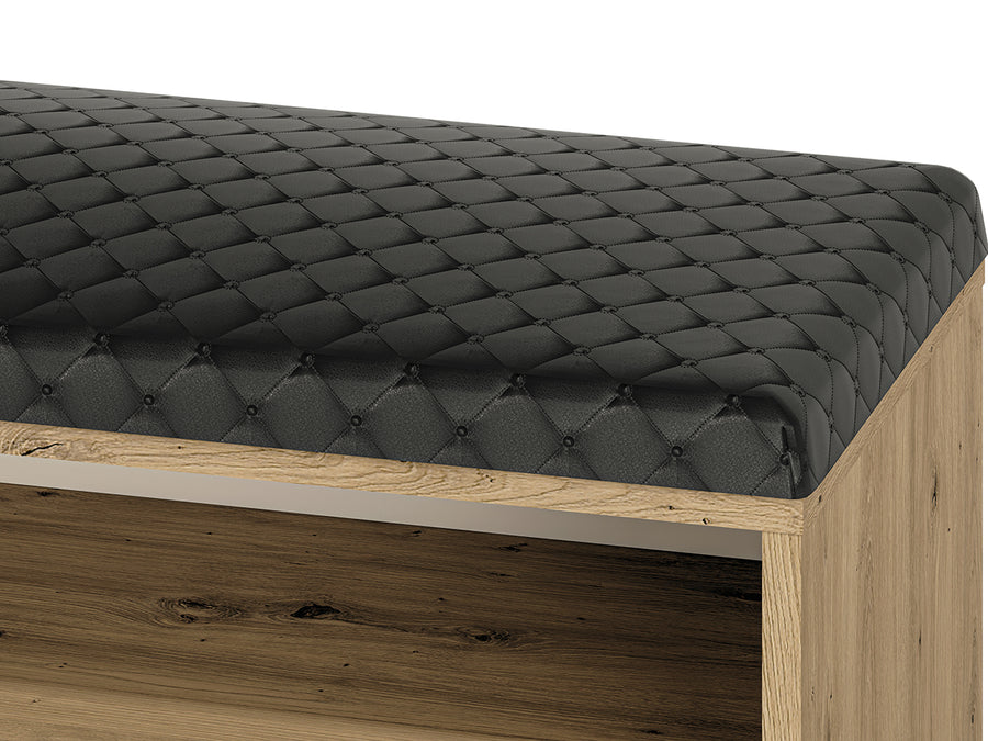Schuhschrank – NEVIO 05 – Breite Schuhkommode mit Holzoptik