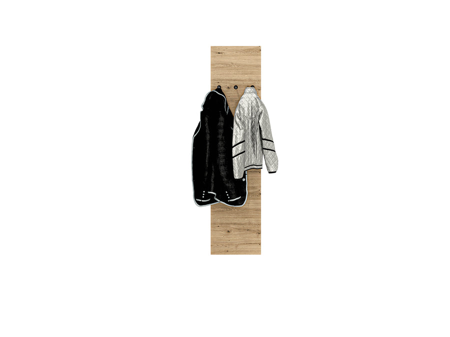 Wandgarderobe – NEVIO 07 – Schmaler Wandgarderobe mit Holzoptik