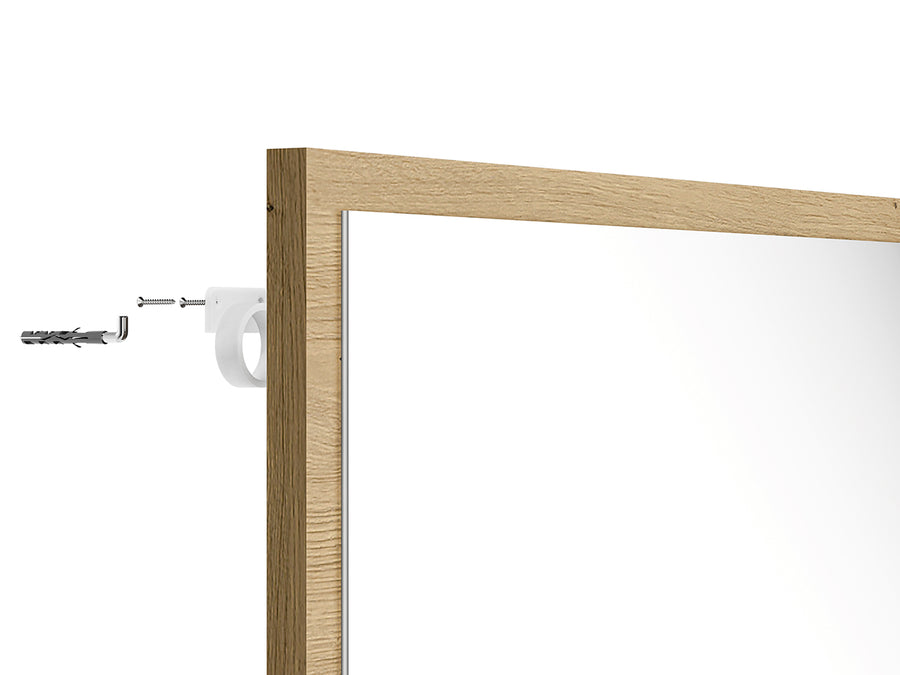 Wandspiegel – NEVIO 08 – Moderner Spiegel mit Ablage in Holzoptik
