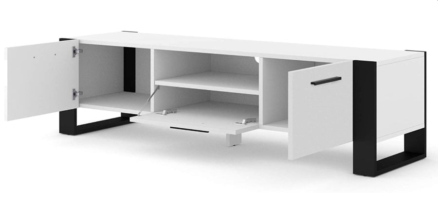 TV-Lowboard – NUKA – mattes Lowboard mit Metallrahmen