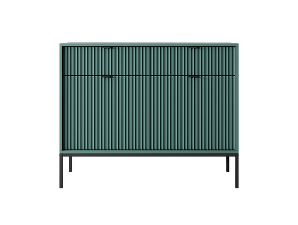 Kommode – Sideboard – KSZ104 – NOVA – Grün – Stauraumlösung mit charakteristischer Rillenfront