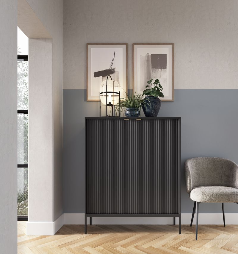 Wohnzimmer Set 4-teilig – NOVA – Schwarz – Harmonisches Designensemble für moderne Wohnräume