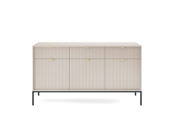 Kommode – Sideboard – KSZ154 – NOVA – Kaschmir – Stilvolle Rillenfront mit harmonischer Farbgebung