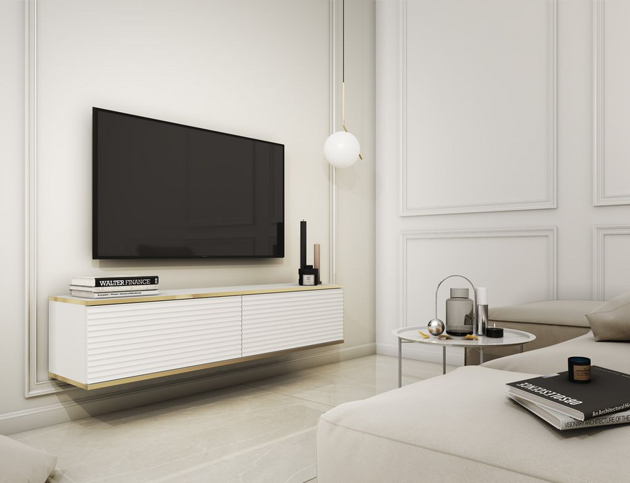 TV-Lowboard – ORO – stilvoll, mehrfarbig, einfaches Öffnen