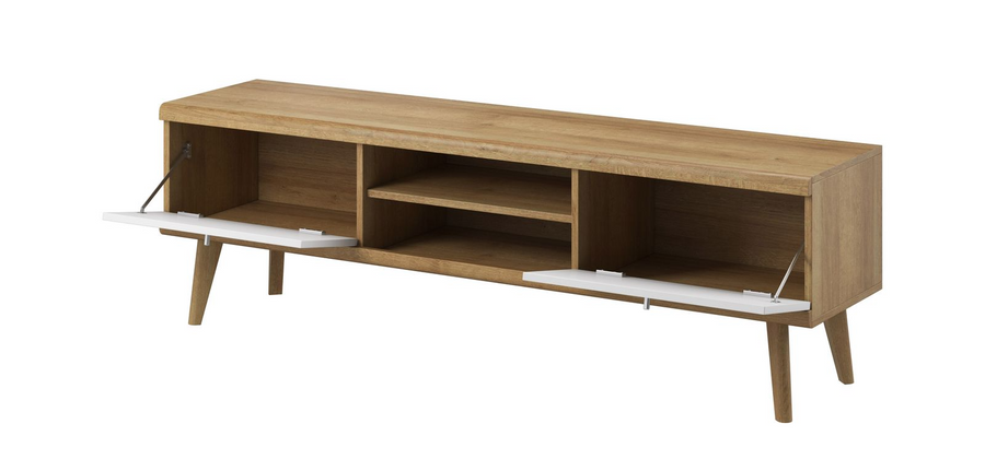 Wohnzimmer Set 6-teilig – PRIMO – Weiß / Sonoma Eiche – Modernes Wohnkonzept mit Stauraum und klarer Linienführung