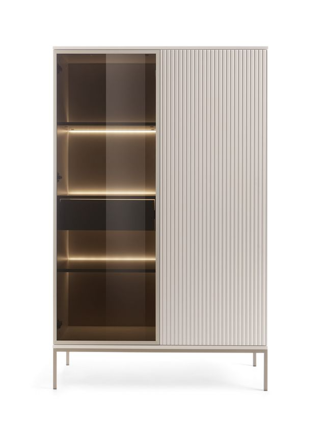 Vitrine – SENTO – WTSZ104 – Push-to-open System mit LED-Beleuchtung