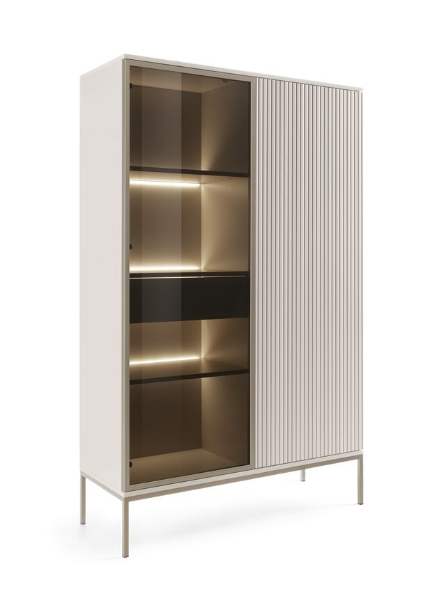 Vitrine – SENTO – WTSZ104 – Push-to-open System mit LED-Beleuchtung